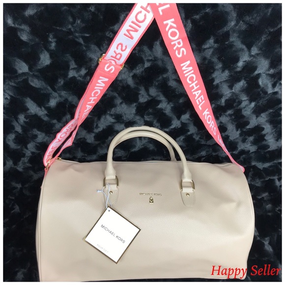 Michael Kors Duffle Bag Purse Tote Pink Rose Gold - Picture 4 of 8